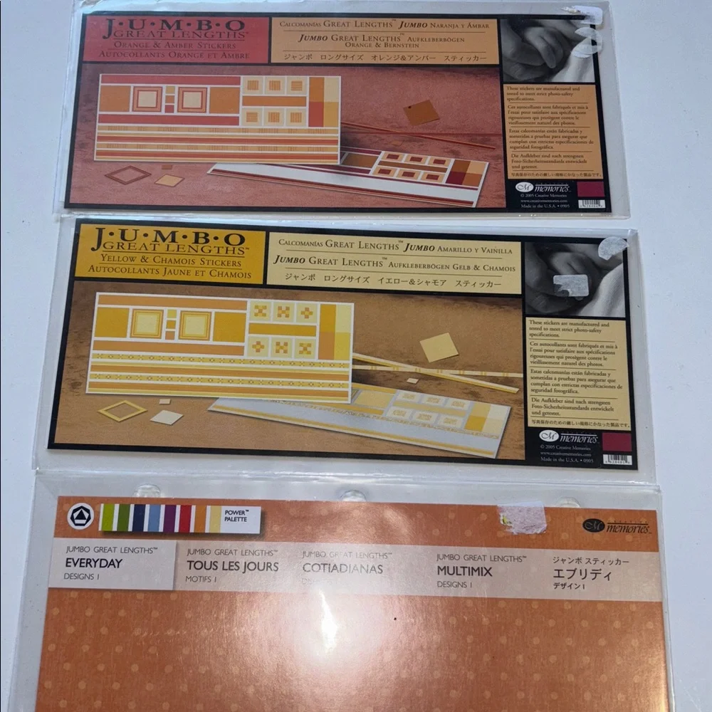 Jumbo Great Lengths Stickers in Orange and Yellow